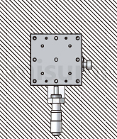 Side-Mounted Vertical Installation Diagram of MISUMI X-Axis Positioning Stage