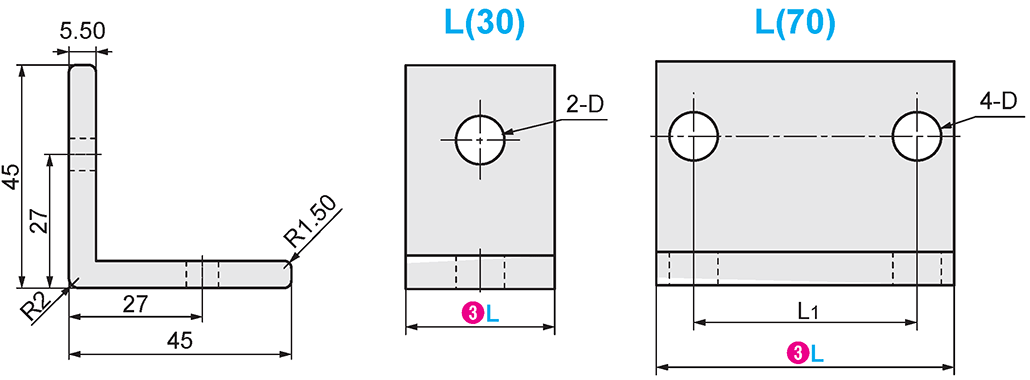 European standard extruded bracket