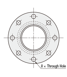 [Clean & Pack]Flange - JIS Type for Round Glass Plate: Related Image