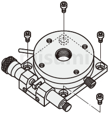 Installation Method Diagram of MISUMI Manual Rotary Stage with Mounting Plate