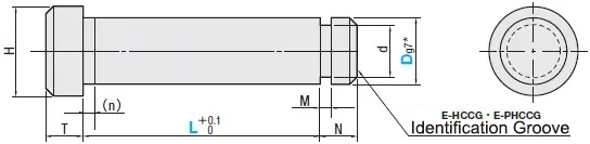 Hinge pins with shouldered retaining ring Material table HINGE PINS