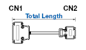 Serial RS232C 25 Core ⇔ 9 Core Crossover Connection Cable (with Misumi Original Connectors):Related Image