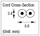 AC Cord - Fixed Length (UL / CSA) - Single-Sided Cutoff Model Plug:Related Image