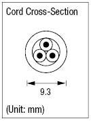 AC Cord - Fixed Length (UL / CSA) - Single-Sided Cutoff Model Plug:Related Image