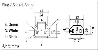 AC Cord - Fixed Length (UL / CSA) - Double-Ended:Related Image