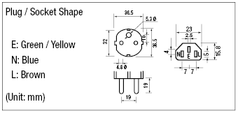 AC Cord - Fixed Length (VDE) - Double-Ended:Related Image