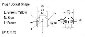 AC Cord - Fixed Length (VDE) - Double-Ended:Related Image