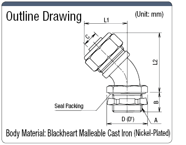 Metal Conduit Connector (45° Angle):Related Image