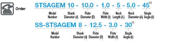 Carbide T-Slot Cutter, 2-Flute / 4-Flute, Slim Shank, Angular:Related Image