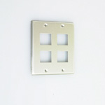 Flat-Blade Plate for Outlet, 15 A for Dual Horizontal × 2