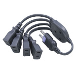 Power Strip, 4-Way Distributed Cord - 15 A