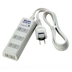 Power Strip, 4 Outlets, with Lightning Resistance Cord Included WBT-4050SBN(BK)