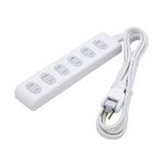 Power Strip, 6 Outlets with Dust Blocker