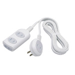 Power Strip, with Dust Blocker 3 Sockets + 1 Socket