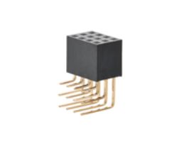 Nylon Pin Header / FSR-43 Socket (Square Pin), 2.54 mm Pitch, Right Angle (3 Rows) FSR-43085-13
