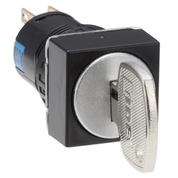 ø16 A6 Series, AS6Q Type, Keyed Selector Switch, Square AS6Q-2KT1PB