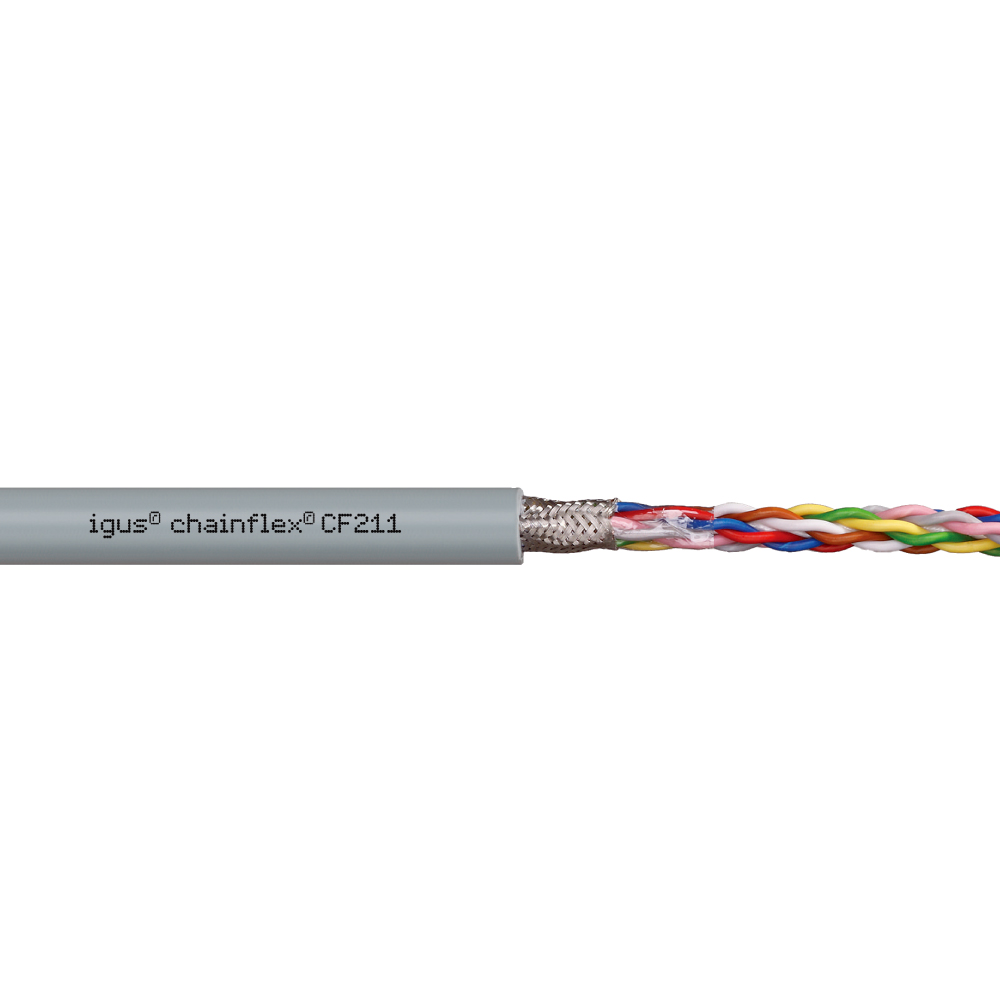 Chain Flex CF211- Twisted Pair Cable, with Shield CF211.02.08.02-0.25SQ-(8X2)-15