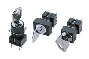 Key-Type Selector Switch (Detachable) (Cylindrical ø16) A165K