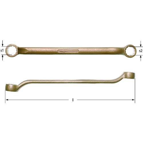 Non-Sparking Double End Box Wrench Offset