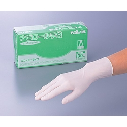 Thin Rubber Glove, Navi Roll Glove With Powder Economy M