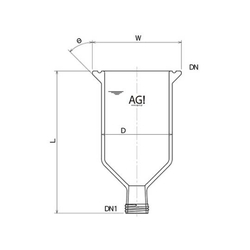 Conical Reaction Vessel (45°), 3954 Series