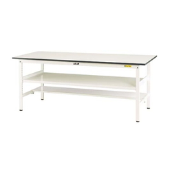 Work Table 150 Series, Rigid, With Intermediate Shelf Board, H740 mm, With Half-Sided Shelf Board, SUP Series