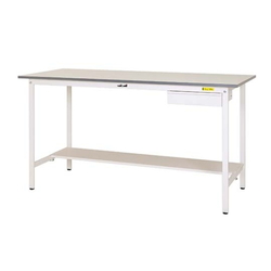 Work Table 150 Series With Fixed Cabinet, H950 mm, With Half-Sided Shelf Board, SUPH Series