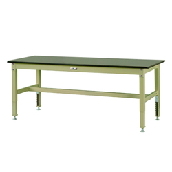 Work Table 800 Series, Height Adjustment Type H600 to H850 mm, PVC Sheet Top Plate, SVRA Series