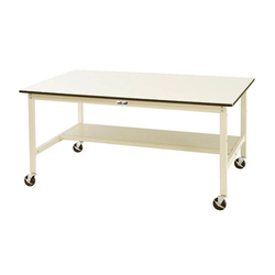 Work Table Wide Type, Mobile, H856 mm, With Half-Sided Shelf Board, SWPWC Series