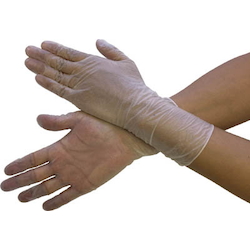 PVC Gloves Long Smooth Type (100 Pieces) Embossed BSC-4300-M
