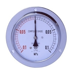 IPT General Pressure Gauge, SUS Type For Vapor, Embedded Type (D, FD) DMU-G3/8-75X2.5MPA-AIA