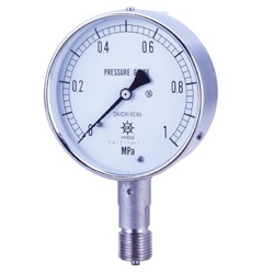 UST All Stainless Steel Compound Gauge, Vertical (A, B) AU-G3/8-75X0.2/-0.1MPA-AUT