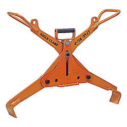 Hanging clamp for laying concrete products (for both hand operated and mechanized types)