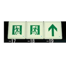 [Phosphorescent Type] Floor Type Guide Sign 300 × 300 mm, EA983AH-17/18/19