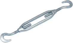 Frame-type Turnbuckle, Both Hooks Electroplated (White)