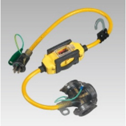 Extension cord with breaker dedicated for ground fault protection (for outdoors)