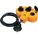 Multi Tap Extension Cord (200 V with Ground)