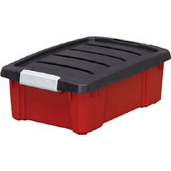 Storage Case, Buckle Box, Dark Gray / Red