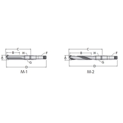 Throw-Away Drill, 2/2.5 Series Holder, Morse Taper Shank 23025H-004M