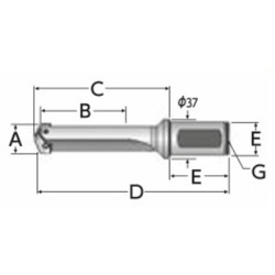 Throw-Away Drill, 2/2.5 Series Holder, Metric Size Straight Shank