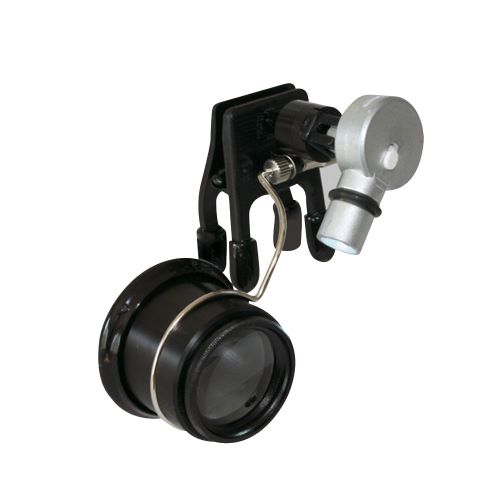 Eye loupe with clip light