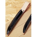 Black Split Leather Spike Holder