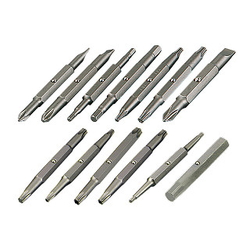 End caps, shafts, drives and bits for ratchet drivers DBR14-15
