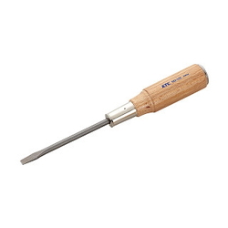 Straight-Slot Through Type Screwdriver With Wooden Handle MD-200