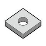Turning Insert Diamond 80°, Negative, with Hole, CNGG12○○R/L-A3 "for Finishing to Intermediate Cutting / Sharp Edge" for Aluminum / Nonferrous Metals