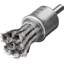 Knotted Shaft Mounted End Brush (Shaft Diameter 6 mm / Stainless Steel) 453378