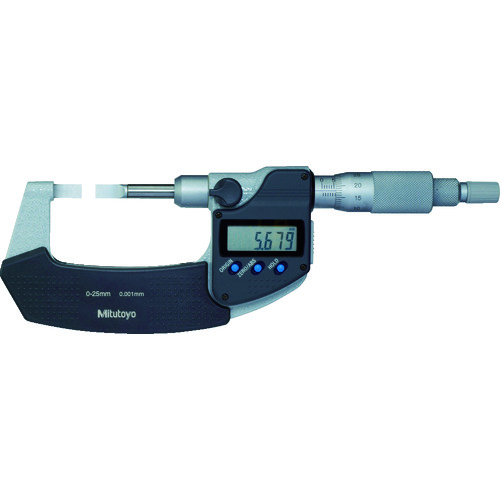 Digimatic Straight Advancing Type Blade Micrometer, Blade Thickness: 0.4 mm