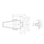 Front Face Mill Arbor Type A(1.4kg)