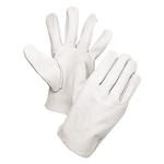 Leather Gloves - Crest White