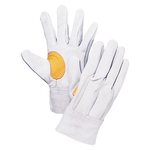 Back Seam Split Leather Gloves with Padding